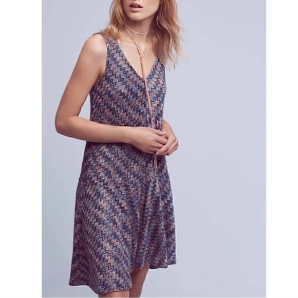 Anthropologie Maeve Westwater Chevron Knit Dress - Picture 1 of 6